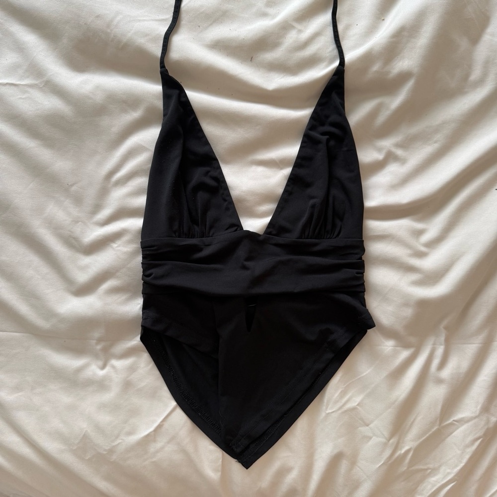 Tiger Mist Black Halter Top